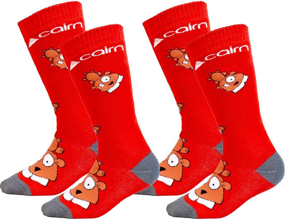 Cairn  - Duo Pack Spirit Junior Red Marmot - 35-38 - Chaussettes de ski