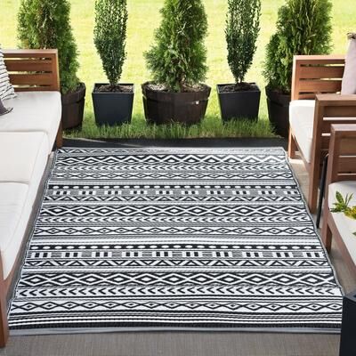 Alise Rugs Sundown Beach Stripe Indoor/Outdoor Area Rug