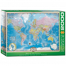 Puzzle - EuroGraphics Map of the World - 2000 Teile 300911
