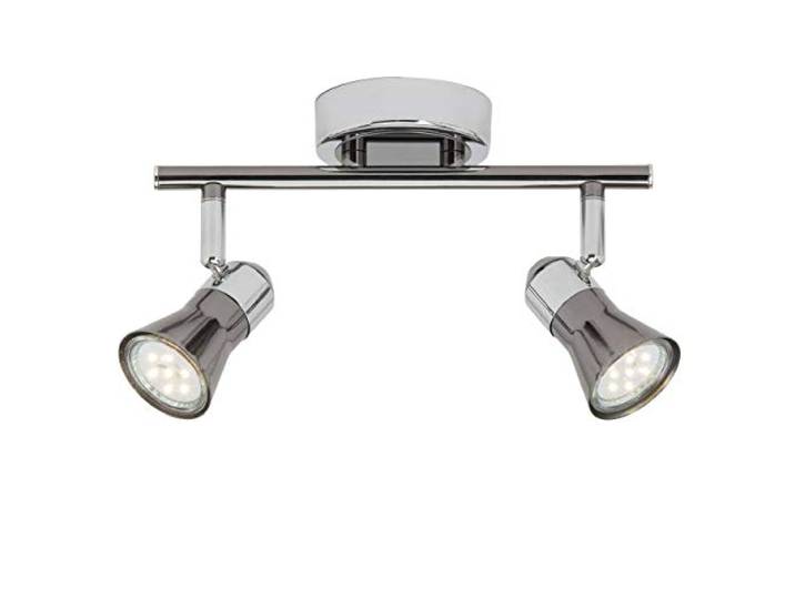 BRILLIANT Lampe Jupp LED Spotrohr 2flg chrom/schwarz 2x LED-PAR51, GU10, 3W LED-Reflektorlampen inklusive, (250lm, 3000K) Köpfe schwenkbar