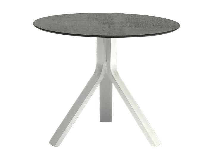 Stern Beistelltisch Freddie Ø 65 cm Aluminium weiß Tischplatte