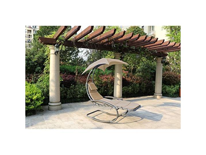 Schaukelliege KEROS Relaxliege Gartenliege Liege Garten Möbel + Dach+Kissen