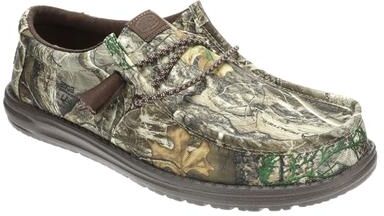 Hey Dude Wally Realtree Edge (Men's) Casual Shoes in Brown/Natural, Size 7 M, Textile