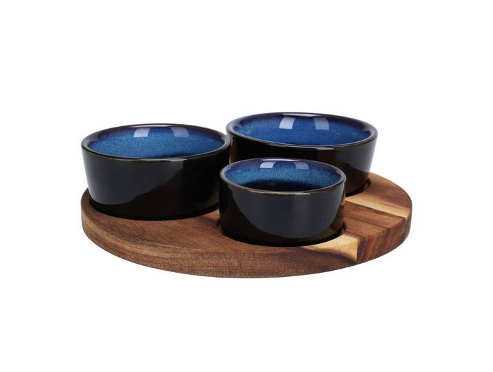 Apéroschale Servierset 4-teilig rund