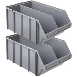 BRB 22943 Lagerbox 2er Set, 76 l mit Trennwand