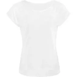 WINSHAPE Damen Seidig weiches Bambus-Kurzarmshirt BAMT002, Größe L in Weiß Weiß