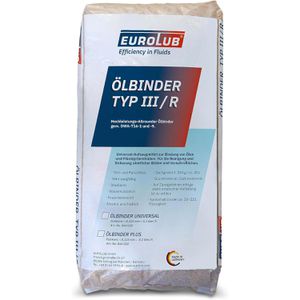 Eurolub Ölbindemittel 804020, Ölbinder Universal grob, Granulat, Typ III R, für ca. 22 Liter Öl, Sack 20 kg