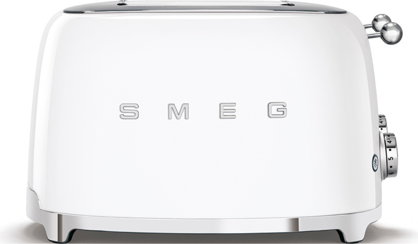 Smeg TSF03WHEU Toaster met 4 bakplaten, Wit, 2000 W