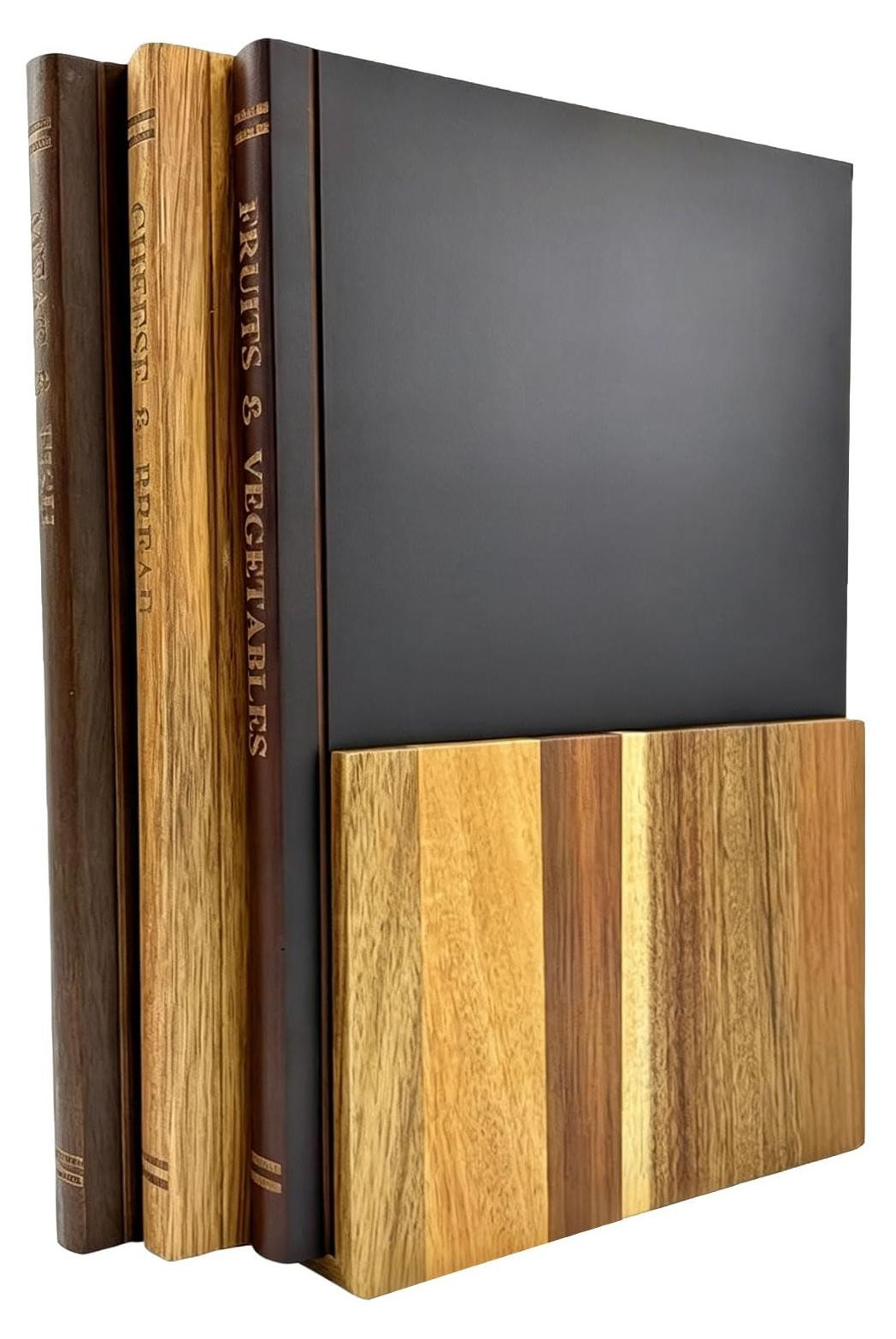 Dripio Snijplankenset van 3 stuks met standaard, Boekenontwerp, Hout
