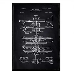 POSTER Trompete 2 Patent A3 Rahmenlos