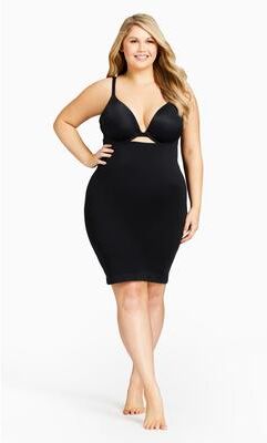 Plus Size Women's Seamless Shaper Slip by Avenue Body in Black (Size 22/24)