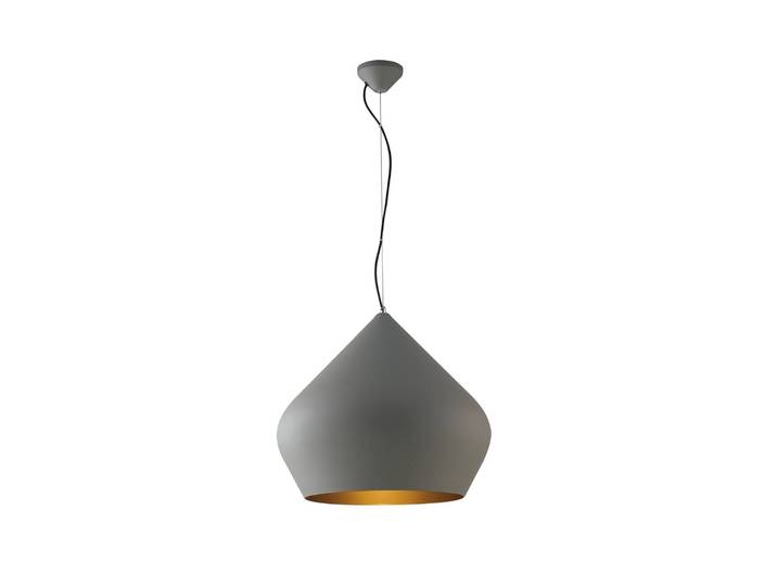 Luce Ambiente Design Hängeleuchte Tholos, dimmbar, alu / grau / zink, für Wohn- / Esszimmer, Metall, Modern