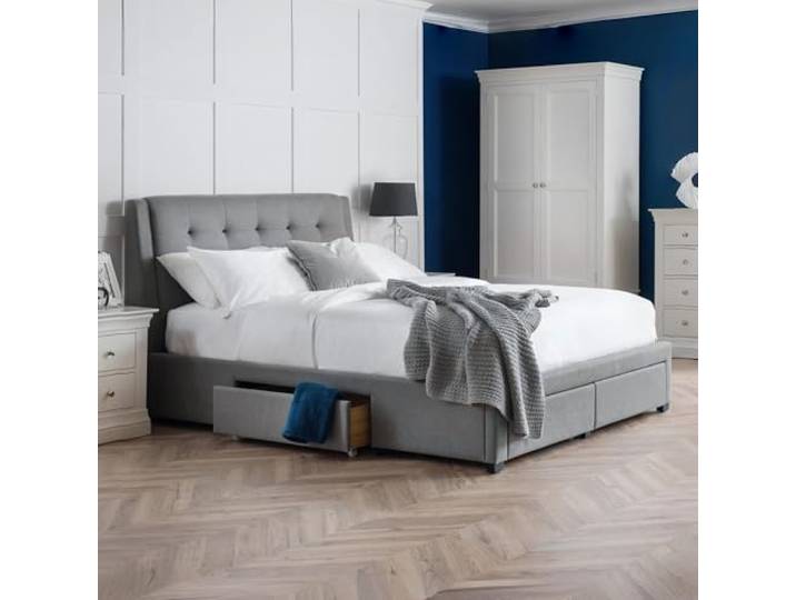 Julian Bowen Fullerton Doppelbett, 4 Schubladen, 135 cm, Grau