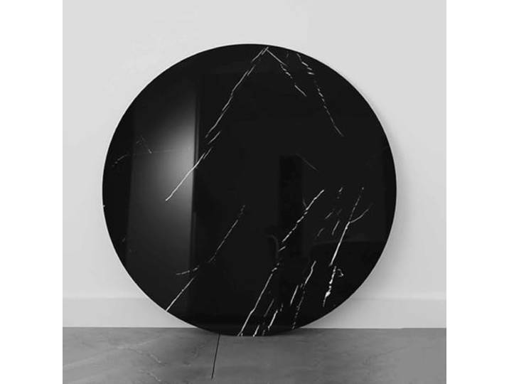 Decmiroor Lazy Susan Drehteller für Tischplatte, 360° Drehbar Esstisch Servierplatte aus Marmor, Rund Drehbarer Küche Tisch Drehplatte Drehtisch für Familienessen(Black,60cm)