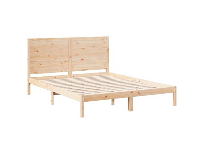 KTHLBRH Bettgestell extra lang ohne Matratze 160 x 220 cm Massivholz Lattenrost inklusive, Kopfteil aus Kiefernholz, Stauraum, Montage erforderlich