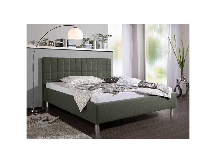 Polsterbett Ulven 160 x 200cm Strukturstoff Grau/Anthrazit