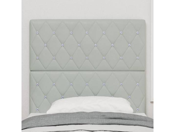 MGH@ Tête de lit LED - Moderne - pour lire ou regarder télévision - Gris clair 90 cm Velours fr3569
