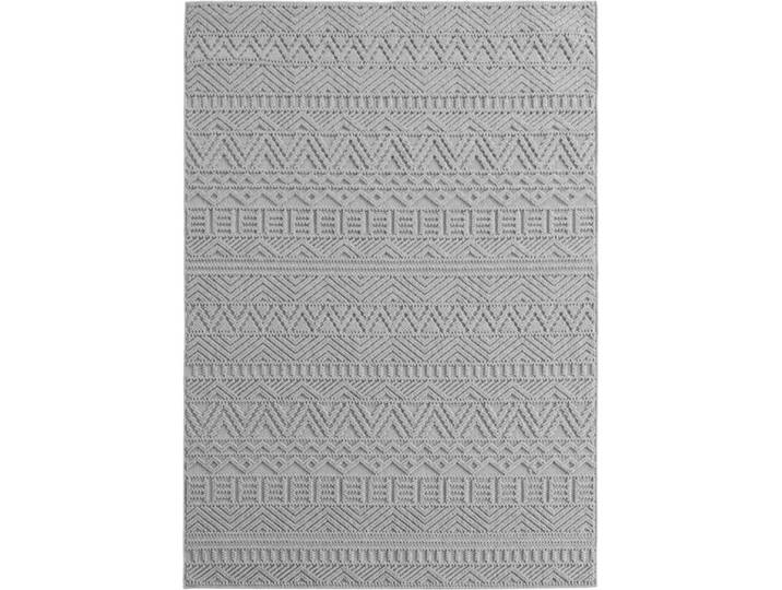 Tapis bouclés à relief ethnik gris 200x290cm