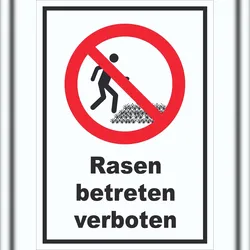 HB-Druck Rasen betreten verboten Schild A0 (841x1189mm)