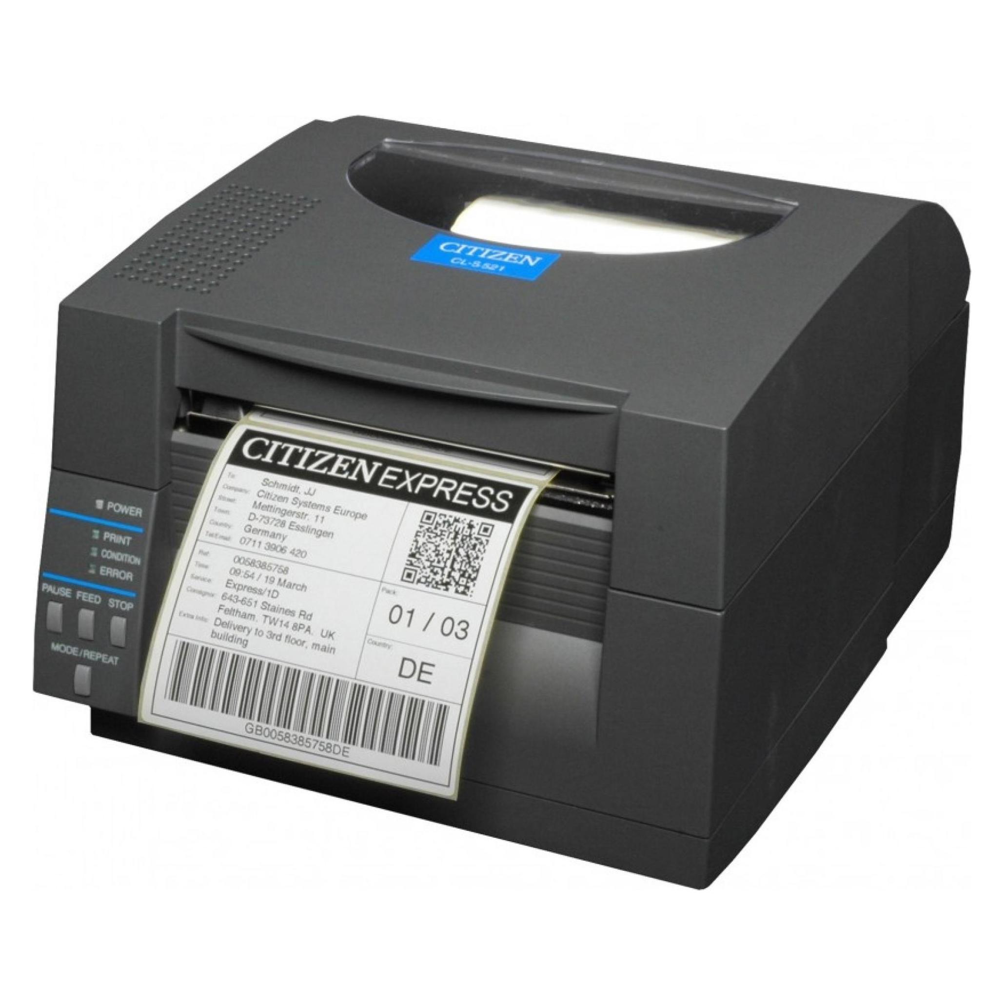Citizen CL-S521II - Etikettendrucker - Thermodirekt - Rolle (11,8 cm) - 203 dpi - bis zu 150 mm/Sek (203 dpi) (CLS521IINEBXX)