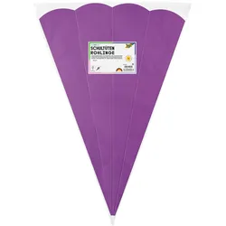 Folia, Schultüte, Schultten-Zuschnitt, 6-eckig, 680 mm, lila (68 cm, 5x)