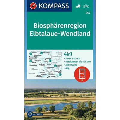 KOMPASS Wanderkarte 862 Biosphärenregion Elbtalaue-Wendland 1:50.000, Sonstige von , KOMPASS Freytag & Berndt, 978-3-99154-172-1