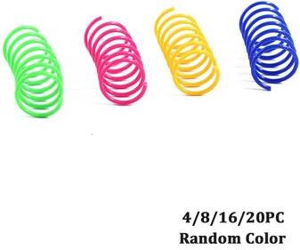 Uplift Treasures Colorful Spiral Spring Interactive Cat Toy random Color 4pcs