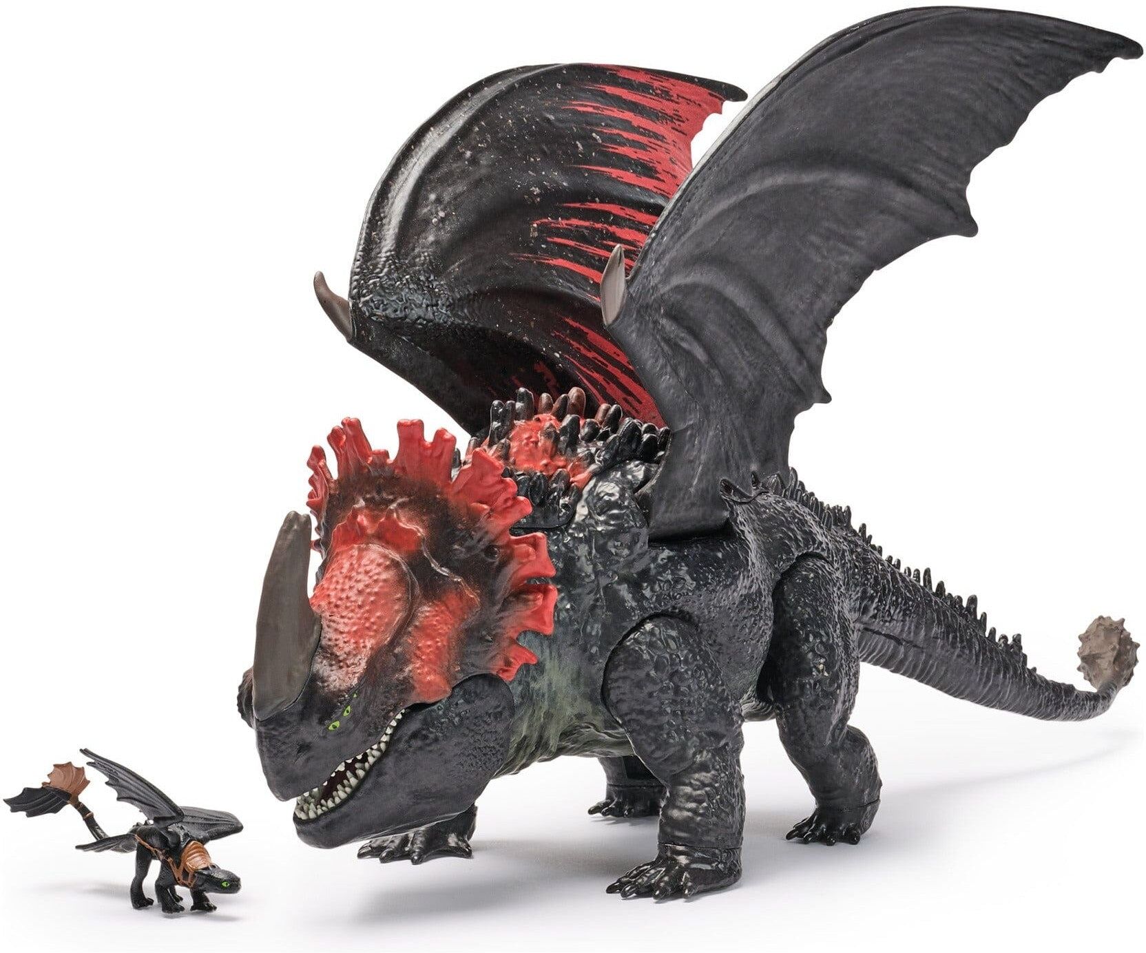 DreamWorks Dragons Red Chompin Death Rampage Figure by Spin Master - Red - Durable Plastic - Chomping Jaw Action - Ages 3 and Up
