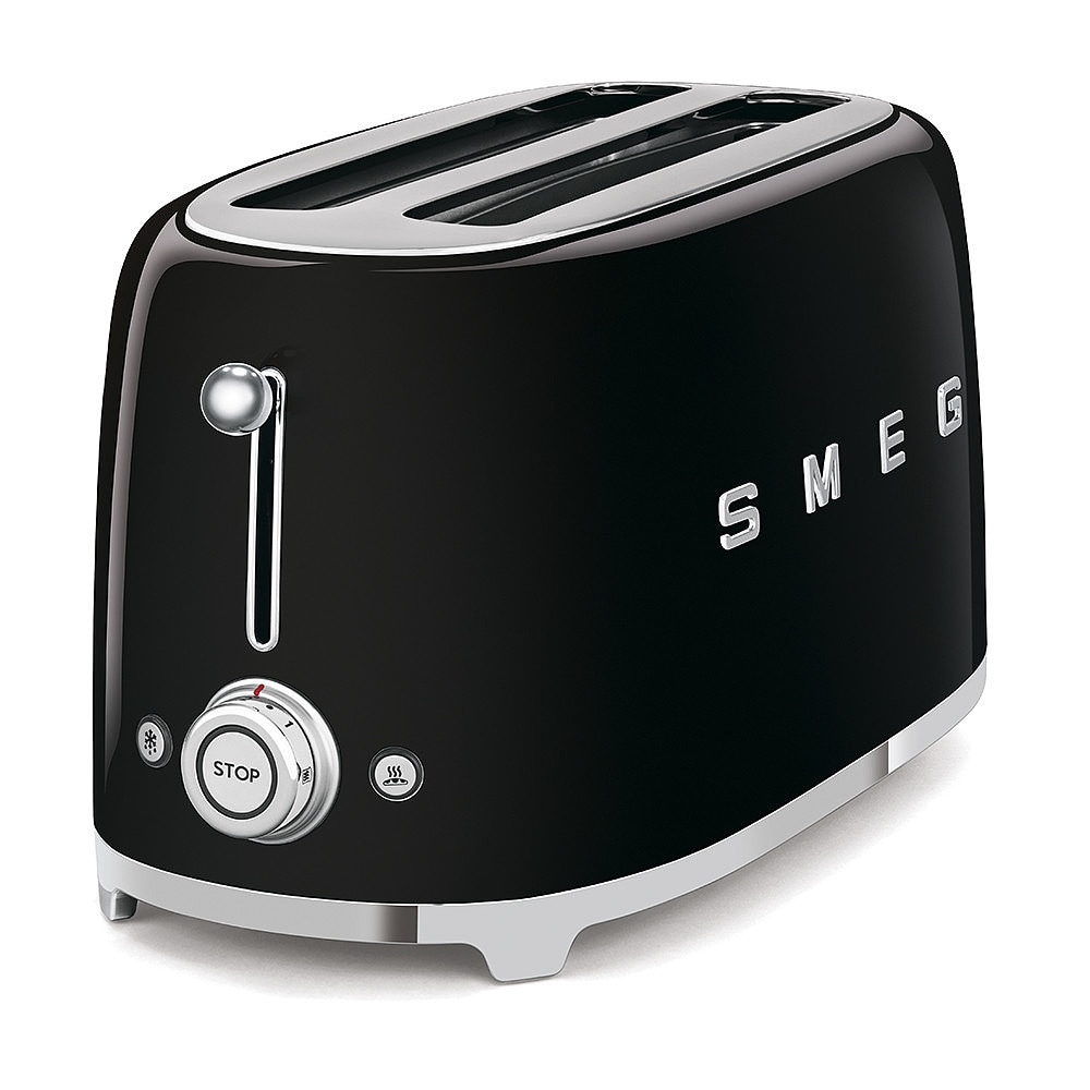 SMEG TSF02BLEU 50s Style 4 Scheiben Langschlitz Toaster Schwarz