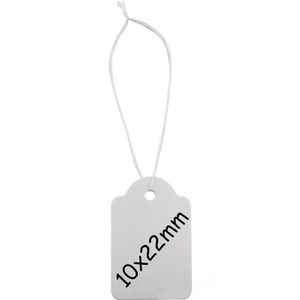 Herma Hängeetiketten 6949, 10 x 22 mm, mit weißem Faden, 1000 Stück