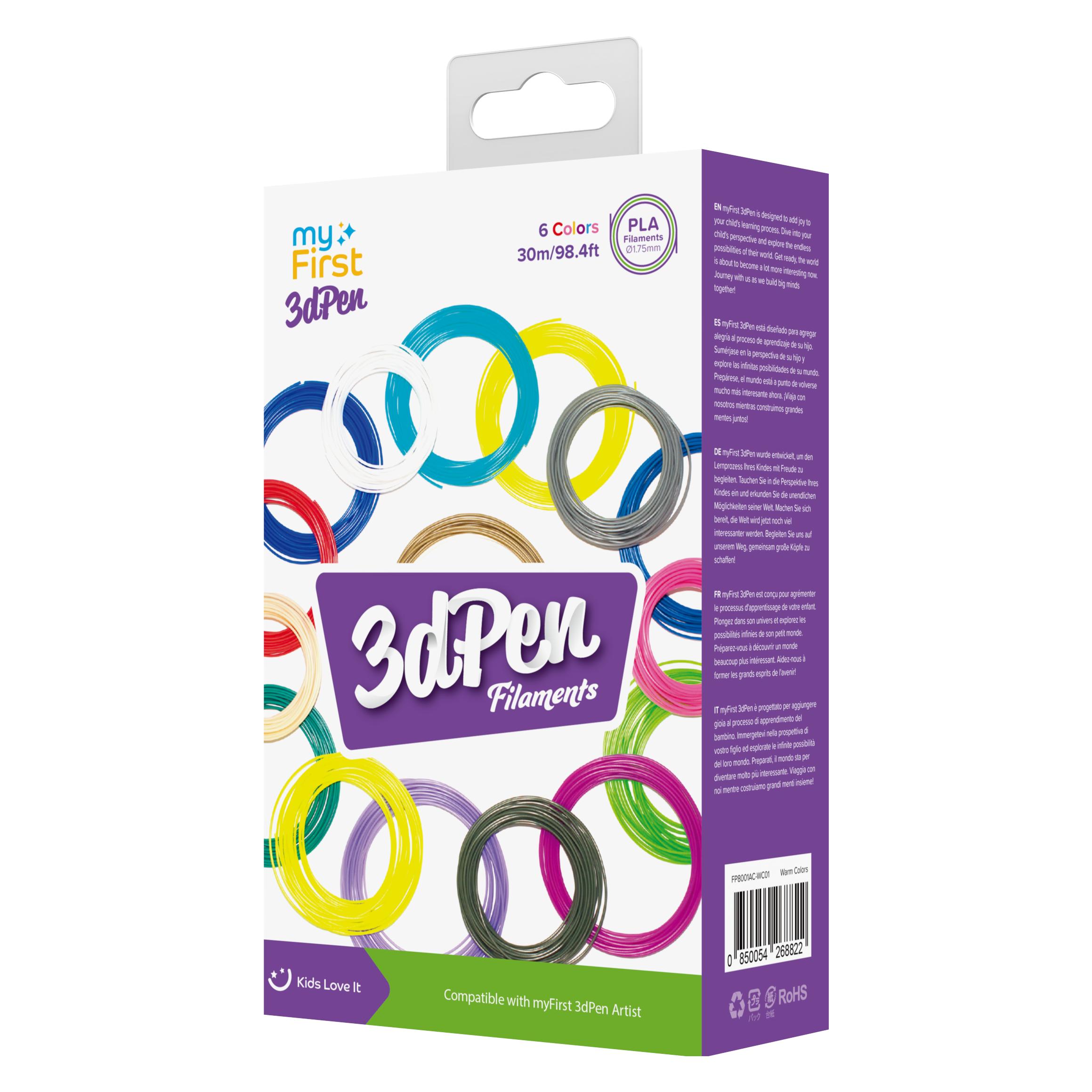 myFirst 3D Pen Artist Filaments (PLA, 1.75 mm) (FP8001AC-WC01)