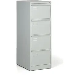 Metall-Hängeregisterschrank A4, 4 Schüben, zerlegt, grau
