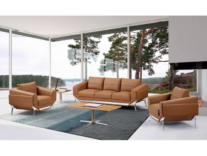 Xlmoebel 3-Sitzer XLMOEBEL Kunstleder Sofa Schwarz mit hohem Sitzkomfort, 3-Sitzer 3 Teile, Made in Europa