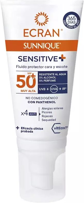 Ecran Sunnique Sensitive Facial SPF 50+ 50 ml