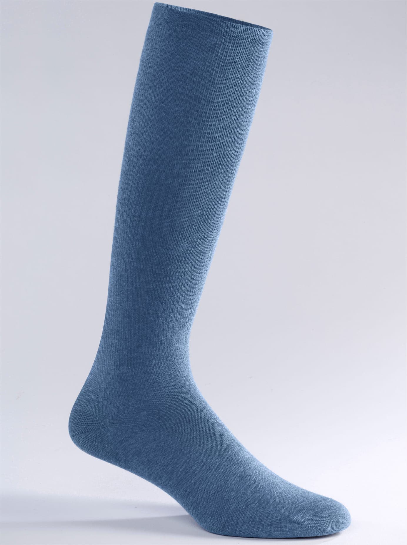 Kompressionsstrümpfe WÄSCHEPUR, Damen, Gr. 135, blau, 60% Baumwolle, 28% Polyamid, 12% Elasthan, Socken Kompressionsstrümpfe blau 135