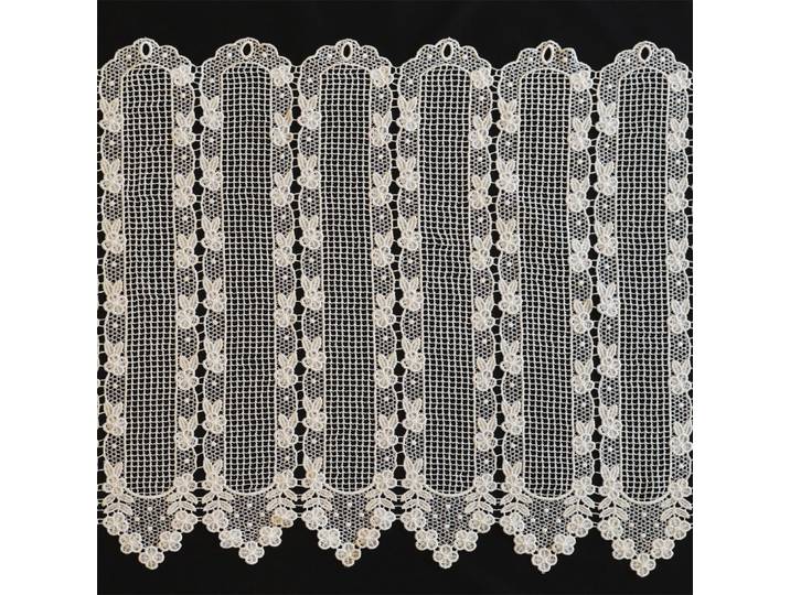 Brise bise macramé motif fleurs polyester ecru 120x90 cm