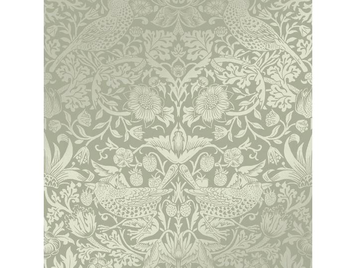 William Morris at Home Vliestapete Erdbeerdieb 1000x52cm, Grün, Papier, Kunststoff, Vintage, Rechteckig, 52x1000 cm, Tapeten & Wandverkleidungen, Vliestapeten