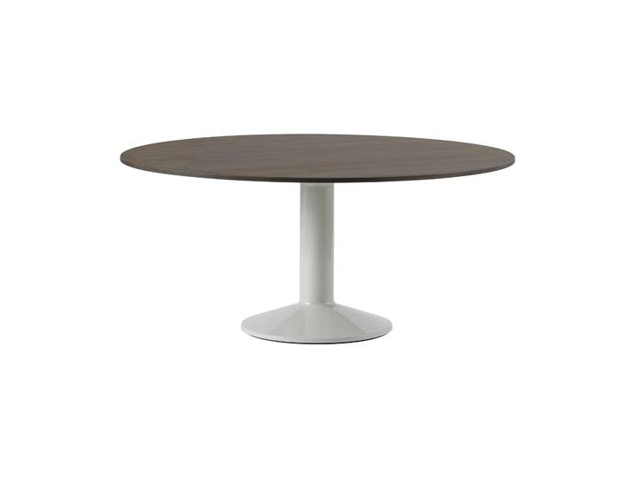 Muuto Table à pied central Midst Dark oiled oak-grey, Ø160 cm