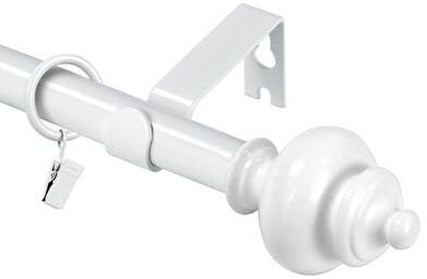 Urbanest Modern Window Drapery Curtain Rod Set with 8 to 24 Rings