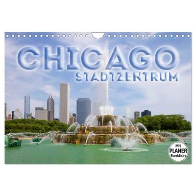CHICAGO Stadtzentrum (Wandkalender 2026 DIN A4 quer), CALVENDO Monatskalender