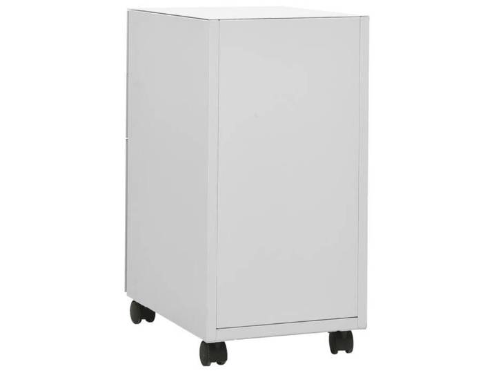 SALE d'hiver  Classeur/Armoire de bureau mobile - BURKE - Contemporain - Gris clair 30x45x59 cm Acier AA315