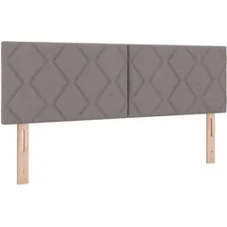 vidaXL Stoffkopfteil Geometrisch mit Kopfteil Taupe 144 cm Stoff