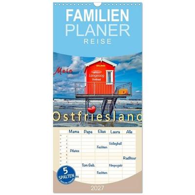 Familienplaner 2027 - Mein Ostfriesland mit 5 Spalten (Wandkalender, 21 x 45 cm) CALVENDO