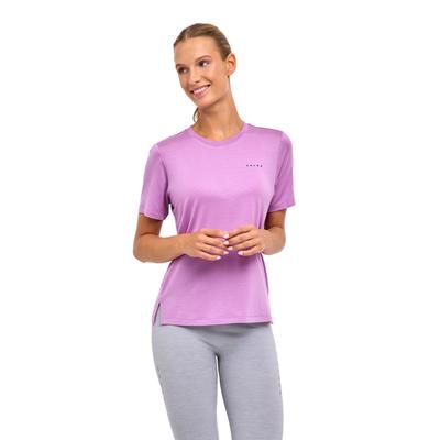 T-Shirt FALKE "FALKE T-Shirt", Damen, Gr. XS, mulberry (8062), Shirts T-Shirt