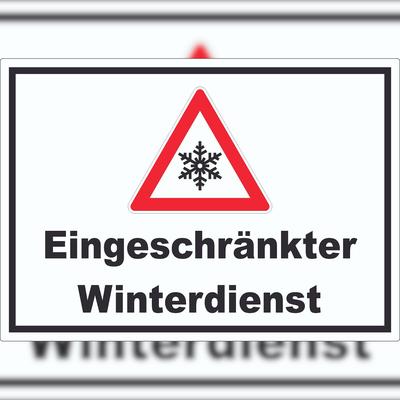 HB-Druck Eingeschränkter Winterdienst Aufkleber A5 (148x210mm)