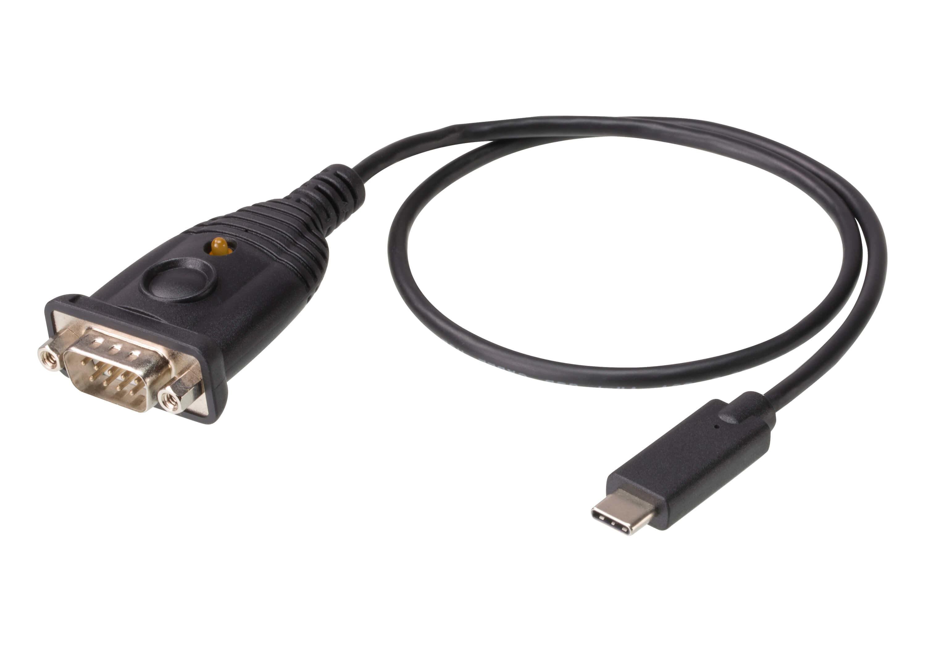 ATEN logo ATEN UC232C Serien-Kabel Schwarz 0,45 m USB Typ-C DB-9