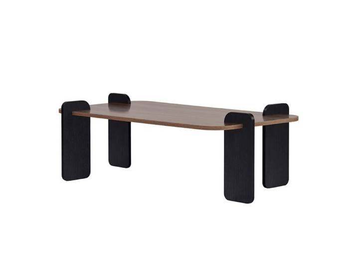 SITA - Table basse rectangulaire effet noyer 120cm