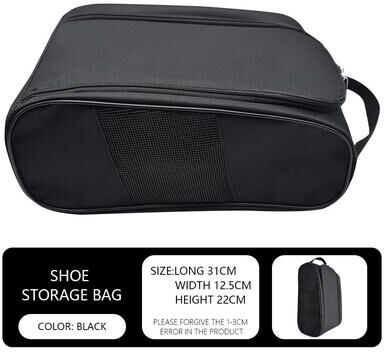 Useful Little Things Breathable Outdoor Sports And Golf Shoe Storage Bag black