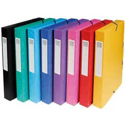 Exacompta, Ordner, Sammelbox, Rckenbreite: 40 mm, farbig sortiert (A4, 40 mm, 8 Stk.)
