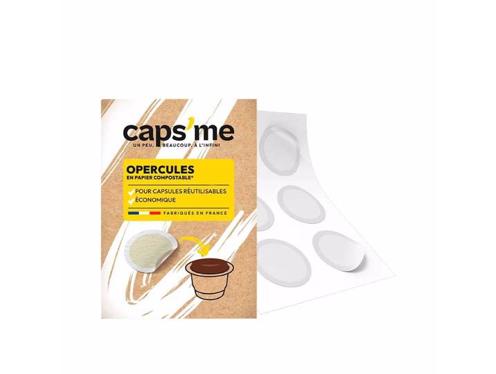 CAPS ME Papierdeckel Nespresso 102 Stück Papierdeckel zu Edelstahl-Nespressokapseln – Diverses Kaffeemaschinen & Teemaschinen Zubehör – weiss